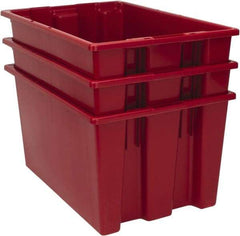 Quantum Storage - 100 Lb Load Capacity Red Polyethylene Tote Container - Stacking, Nesting, 23-1/2" Long x 15-1/2" Wide x 12" High - Top Tool & Supply