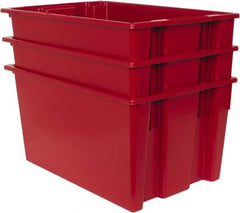 Quantum Storage - 100 Lb Load Capacity Red Polyethylene Tote Container - Stacking, Nesting, 29-1/2" Long x 19-1/2" Wide x 15" High - Top Tool & Supply