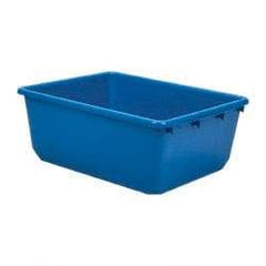 Quantum Storage - 100 Lb Load Capacity Blue Polypropylene Tote Container - Nesting, 24-1/2" Long x 19" Wide x 9-1/2" High - Top Tool & Supply