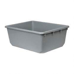 Quantum Storage - 100 Lb Load Capacity Gray Polypropylene Tote Container - Nesting, 24-1/2" Long x 19" Wide x 9-1/2" High - Top Tool & Supply