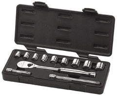 GearWrench - 12 Piece 3/8" Drive Socket Set - 6 Points, 3/8" to 7/8" Range, Inch Measurement Standard - Top Tool & Supply