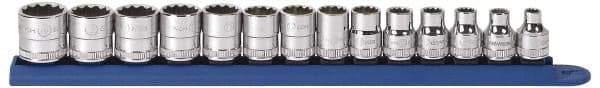 GearWrench - 14 Piece 3/8" Drive Socket Set - 12 Points, 6mm to 19mm Range, Metric Measurement Standard - Top Tool & Supply