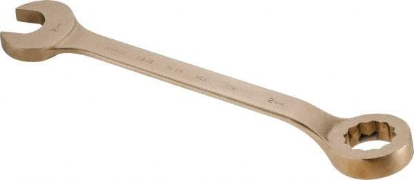 Ampco - 2-3/16" 12 Point Offset Combination Wrench - 15° Offset Angle, 22-3/4" OAL, Aluminum Bronze, Plain Finish - Top Tool & Supply