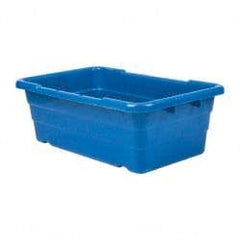 Quantum Storage - 100 Lb Load Capacity Blue Polypropylene Cross-Stack Container - Stacking, 25.1" Long x 16" Wide x 8-1/2" High - Top Tool & Supply