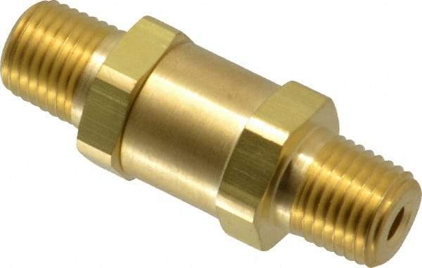 Parker - 3,000 Max psi, 1/4" Pipe, MNPT x MNPT End Connections, Brass Instrumentation Filter - Micro Rating 1, Viton Seal - Top Tool & Supply