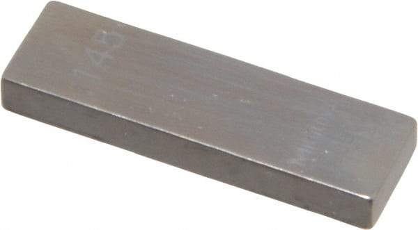 Mitutoyo - 0.145" Rectangular Steel Gage Block - Accuracy Grade 0, Includes Certificate of Inspection - Top Tool & Supply