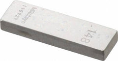 Mitutoyo - 0.148" Rectangular Steel Gage Block - Accuracy Grade 0, Includes Certificate of Inspection - Top Tool & Supply