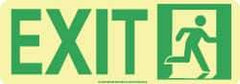 NMC - Exit, Polyester Exit Sign - 13" Wide x 4-1/2" High, Glow-in-the-Dark - Top Tool & Supply