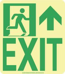 NMC - Exit, Polyester Exit Sign - 8" Wide x 9" High, Glow-in-the-Dark - Top Tool & Supply