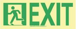 NMC - Exit, Plastic Exit Sign - 13" Wide x 4-1/2" High, Glow-in-the-Dark - Top Tool & Supply