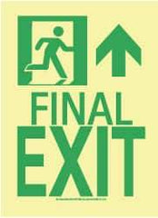 NMC - Final Exit, Plastic Exit Sign - 8" Wide x 11" High, Glow-in-the-Dark - Top Tool & Supply