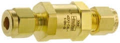 Parker - 3/4" Brass Check Valve - Inline, Comp x Comp, 3,000 WOG - Top Tool & Supply