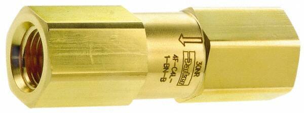 Parker - 3/4" Brass Check Valve - Inline, FNPT x FNPT, 3,000 WOG - Top Tool & Supply