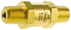 Parker - 3/8" Brass Check Valve - Inline, MNPT x MNPT, 3,000 WOG - Top Tool & Supply