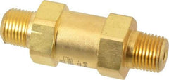 Parker - 1/8" Brass Check Valve - Inline, MNPT x MNPT, 3,000 WOG - Top Tool & Supply