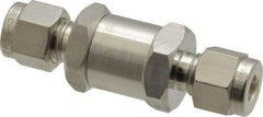 Parker - 1/4" Stainless Steel Check Valve - Inline, Comp x Comp, 6,000 WOG - Top Tool & Supply