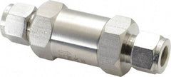 Parker - 1/2" Stainless Steel Check Valve - Inline, Comp x Comp, 6,000 WOG - Top Tool & Supply