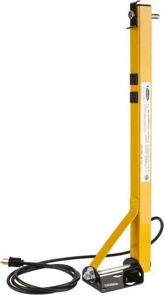 TPI - 24" Long, Steel Task & Machine Light Mounting Arm - Yellow, For Use with Dock Lights - Top Tool & Supply