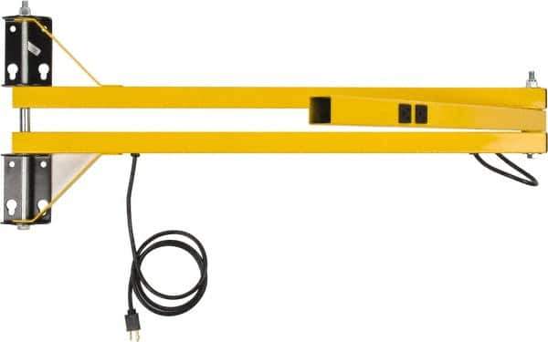 TPI - 60" Long, Steel Task & Machine Light Mounting Arm - Yellow, For Use with Dock Lights - Top Tool & Supply