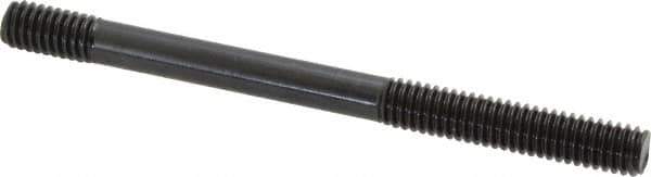 Gibraltar - 5/16-18 4" OAL Unequal Double Threaded Stud - Carbon Steel, Black Oxide Finish, 1-1/2" Long Thread Length, 1/2" Short Thread Length - Top Tool & Supply