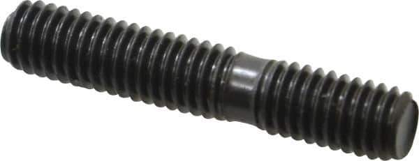 Gibraltar - 3/8-16 2" OAL Unequal Double Threaded Stud - Carbon Steel, Black Oxide Finish, 1" Long Thread Length, 5/8" Short Thread Length - Top Tool & Supply