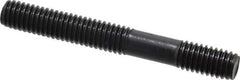 Gibraltar - 3/8-16 3" OAL Unequal Double Threaded Stud - Carbon Steel, Black Oxide Finish, 1-1/2" Long Thread Length, 5/8" Short Thread Length - Top Tool & Supply