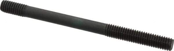 Gibraltar - 3/8-16 5" OAL Unequal Double Threaded Stud - Carbon Steel, Black Oxide Finish, 1-3/4" Long Thread Length, 5/8" Short Thread Length - Top Tool & Supply