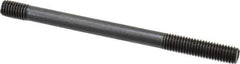 Gibraltar - M8x1.25 110mm OAL Unequal Double Threaded Stud - Carbon Steel, Black Oxide Finish, 31mm Long Thread Length, 12mm Short Thread Length, Metric - Top Tool & Supply