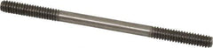 Gibraltar - 1/4-20 4" OAL Equal Double Threaded Stud - Stainless Steel, Black Oxide Finish, 1" Equal Thread Length - Top Tool & Supply