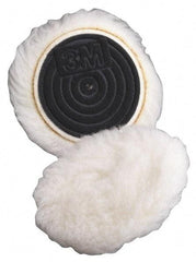 3M - 5-1/4" Diam Wool Bonnet Pad - 15/16" Pile, Hook & Loop Attachment - Top Tool & Supply