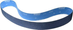 Norton - 2-1/2" Wide x 60" OAL, 80 Grit, Zirconia Alumina Abrasive Belt - Zirconia Alumina, Medium, Coated, X Weighted Cloth Backing, Series R823 - Top Tool & Supply