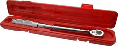 Proto - 1/2" Drive Micrometer Type Ratchet Head Torque Wrench - 21 N/m to 116 N/m Torque, 15-1/2" OAL, 0.68 N/m Graduation, Ratchet Head - Top Tool & Supply