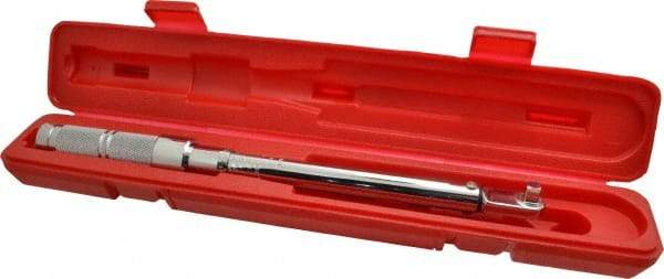 Proto - 3/8" Drive Micrometer Fixed Head Torque Wrench - 200 In/Lb to 119 N/m Torque, 15-13/64" OAL, 5 In/Lb Graduation, Ratchet Head - Top Tool & Supply