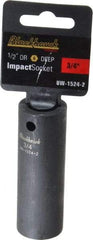 Blackhawk by Proto - 1/2" Drive 3/4" Deep Impact Socket - 6 Points, 3-5/16" OAL - Top Tool & Supply