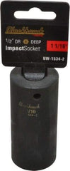 Blackhawk by Proto - 1/2" Drive 1-1/16" Deep Impact Socket - 6 Points, 3-1/2" OAL - Top Tool & Supply