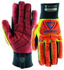 Synthetic Leather Double Palm Reinforced Red PVC PalmGloves 2XL - Top Tool & Supply