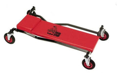 Whiteside - 360 Lb Capacity, 4 Wheel Heavy-Duty Creeper with Pneumatic Wheels - Steel, 40" Long x 7-7/8" High x 24" Wide - Top Tool & Supply