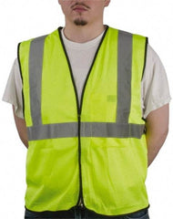 OccuNomix - Size S/M High Visibility Yellow Mesh General Purpose Vest - 36 to 38" Chest, ANSI 107-2015, Hook & Loop Closure, 1 Pocket, Polyester - Top Tool & Supply