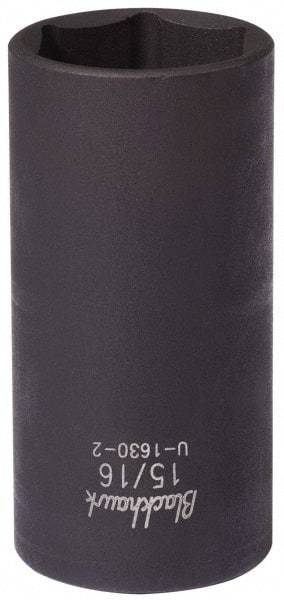 Blackhawk by Proto - 3/8" Drive 7/8" Deep Impact Socket - 6 Points, 2-9/16" OAL - Top Tool & Supply