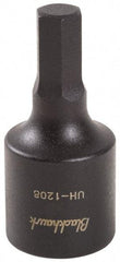 Blackhawk by Proto - 1/2" Drive, 7/16" Impact Hex Bit Socket - 4-5/8" OAL - Top Tool & Supply