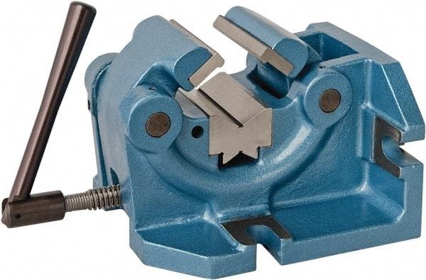 Bison - 4" Jaw Width, 2" Throat Depth, Manual Self Centering Vise - Steel - Top Tool & Supply