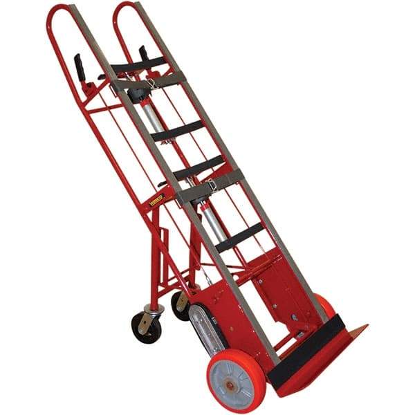 Wesco Industrial Products - 1,800 Lb Capacity 72" OAH Appliance Hand Truck - 5 x 24" Base Plate, Dual Loop Handle, Steel, Polyurethane Wheels - Top Tool & Supply