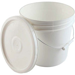 Dynalon Labware - 1 6-Piece 2 Gal 9.291" High, High-Density Polyethylene Round White Single Pail - Top Tool & Supply