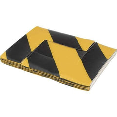 NMC - Black & White Striped Vinyl Die Cut Shape Angles - 2" Wide x 0.02" Thick, General Traffic - Top Tool & Supply