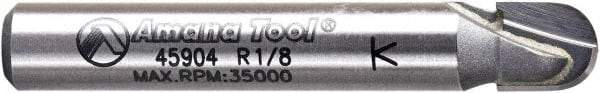 Amana Tool - 1/4" Cut Diam, 1/4" Length of Cut, 2 Flute Core Box Edge Profile Router Bit - Carbide-Tipped, 1/4" Shank Diam, 1-5/8" OAL, Uncoated - Top Tool & Supply