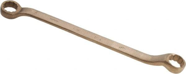 Ampco - 1-1/4" x 1-5/16" 12 Point Offset Box Wrench - Double End, 19-1/4" OAL, Aluminum Bronze - Top Tool & Supply