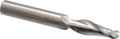 Onsrud - 3/8" Cutting Diam x 1-1/8" Length of Cut, 2 Flute, Upcut Spiral Router Bit - Uncoated, Right Hand Cut, Solid Carbide, 3" OAL x 3/8" Shank Diam, Ball End Taper, 30° Helix Angle - Top Tool & Supply