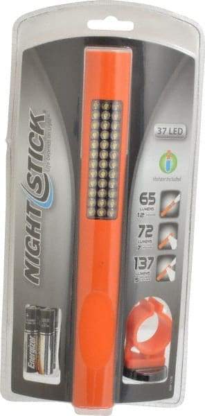 Bayco - White LED Bulb, 137 Lumens, Mini Flashlight - Orange Plastic Body, 4 AAA Alkaline Batteries Included - Top Tool & Supply