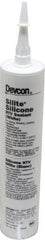 Devcon - 10.3 oz Cartridge White RTV Silicone Joint Sealant - 450°F Max Operating Temp - Top Tool & Supply