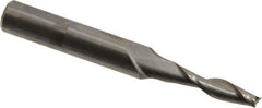 Onsrud - 5/32" Cutting Diam x 5/8" Length of Cut, 2 Flute, Upcut Spiral Router Bit - Uncoated, Right Hand Cut, Solid Carbide, 2" OAL x 1/4" Shank Diam, Double Edge, 30° Helix Angle - Top Tool & Supply